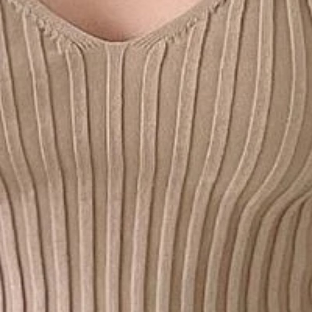 Beige Ribbed Cami Top and Crop Arm Sweater Fall WI - Picture 7 of 8